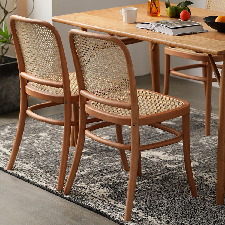 Nordic Style Armless Open Back Chairs for Home Wood Legs Dining Side Chairs Clearhalo 'Dining Chairs' 'Dining Tables & Seating' 'dining_chair' 'furn' 'furn_dining_chair' 'Furniture' 'furniture_dining_chair' 'Kitchen & Dining Furniture' 4809227