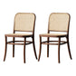 Nordic Style Armless Open Back Chairs for Home Wood Legs Dining Side Chairs Walnut Wicker & Rattan 2 Piece Set Clearhalo 'Dining Chairs' 'Dining Tables & Seating' 'dining_chair' 'furn' 'furn_dining_chair' 'Furniture' 'furniture_dining_chair' 'Kitchen & Dining Furniture' 4809238