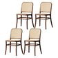 Nordic Style Armless Open Back Chairs for Home Wood Legs Dining Side Chairs Walnut Wicker & Rattan 4 Piece Set Clearhalo 'Dining Chairs' 'Dining Tables & Seating' 'dining_chair' 'furn' 'furn_dining_chair' 'Furniture' 'furniture_dining_chair' 'Kitchen & Dining Furniture' 4809240