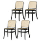 Nordic Style Armless Open Back Chairs for Home Wood Legs Dining Side Chairs Black Leather 4 Piece Set Clearhalo 'Dining Chairs' 'Dining Tables & Seating' 'dining_chair' 'furn' 'furn_dining_chair' 'Furniture' 'furniture_dining_chair' 'Kitchen & Dining Furniture' 4809246