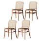 Nordic Style Armless Open Back Chairs for Home Wood Legs Dining Side Chairs Natural Leather 4 Piece Set Clearhalo 'Dining Chairs' 'Dining Tables & Seating' 'dining_chair' 'furn' 'furn_dining_chair' 'Furniture' 'furniture_dining_chair' 'Kitchen & Dining Furniture' 4809251