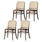 Nordic Style Armless Open Back Chairs for Home Wood Legs Dining Side Chairs Walnut Leather 4 Piece Set Clearhalo 'Dining Chairs' 'Dining Tables & Seating' 'dining_chair' 'furn' 'furn_dining_chair' 'Furniture' 'furniture_dining_chair' 'Kitchen & Dining Furniture' 4809254