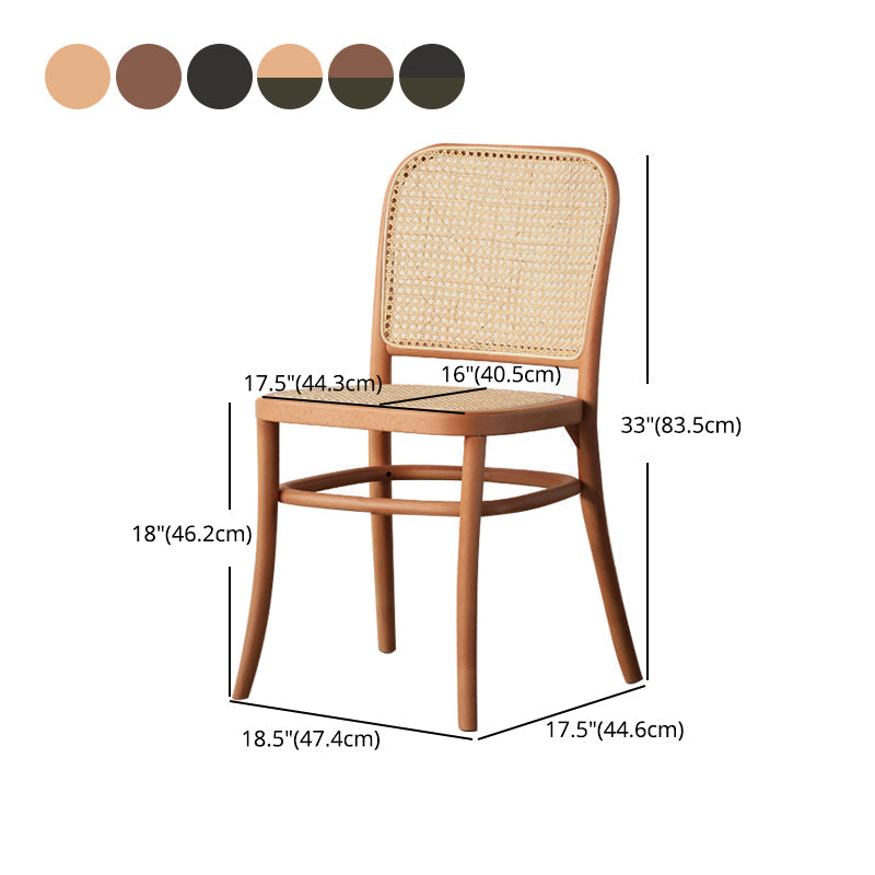 Nordic Style Armless Open Back Chairs for Home Wood Legs Dining Side Chairs Clearhalo 'Dining Chairs' 'Dining Tables & Seating' 'dining_chair' 'furn' 'furn_dining_chair' 'Furniture' 'furniture_dining_chair' 'Kitchen & Dining Furniture' 4809255