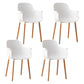 Scandinavian Wood Kitchen Dining Room Arm Chair Solid Back Chair White Set of 4 Clearhalo 'Dining Chairs' 'Dining Tables & Seating' 'dining_chair' 'Furniture' 'furniture_dining_chair' 'Kitchen & Dining Furniture' 4809266