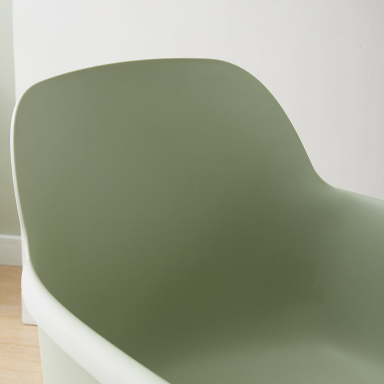 Scandinavian Wood Kitchen Dining Room Arm Chair Solid Back Chair Clearhalo 'Dining Chairs' 'Dining Tables & Seating' 'dining_chair' 'Furniture' 'furniture_dining_chair' 'Kitchen & Dining Furniture' 4809267