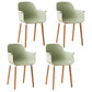 Scandinavian Wood Kitchen Dining Room Arm Chair Solid Back Chair Green Set of 4 Clearhalo 'Dining Chairs' 'Dining Tables & Seating' 'dining_chair' 'Furniture' 'furniture_dining_chair' 'Kitchen & Dining Furniture' 4809280