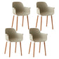 Scandinavian Wood Kitchen Dining Room Arm Chair Solid Back Chair Camel Set of 4 Clearhalo 'Dining Chairs' 'Dining Tables & Seating' 'dining_chair' 'Furniture' 'furniture_dining_chair' 'Kitchen & Dining Furniture' 4809282