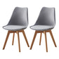 Modern Style Chairs Kitchen Armless Side Chair with Wooden Legs Grey Set of 2 Clearhalo 'Dining Chairs' 'Dining Tables & Seating' 'dining_chair' 'Furniture' 'furniture_dining_chair' 'Kitchen & Dining Furniture' 4809286