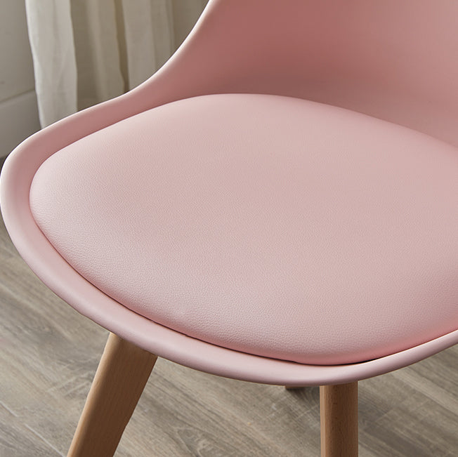 Modern Style Chairs Kitchen Armless Side Chair with Wooden Legs Clearhalo 'Dining Chairs' 'Dining Tables & Seating' 'dining_chair' 'Furniture' 'furniture_dining_chair' 'Kitchen & Dining Furniture' 4809295