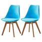Modern Style Chairs Kitchen Armless Side Chair with Wooden Legs Sky Blue Set of 2 Clearhalo 'Dining Chairs' 'Dining Tables & Seating' 'dining_chair' 'Furniture' 'furniture_dining_chair' 'Kitchen & Dining Furniture' 4809296