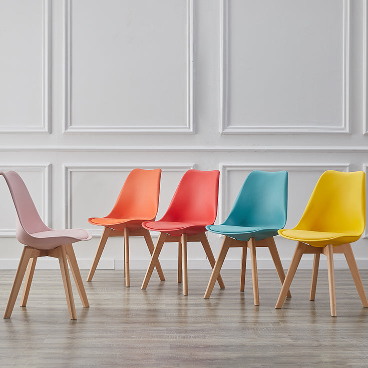 Modern Style Chairs Kitchen Armless Side Chair with Wooden Legs Clearhalo 'Dining Chairs' 'Dining Tables & Seating' 'dining_chair' 'Furniture' 'furniture_dining_chair' 'Kitchen & Dining Furniture' 4809306