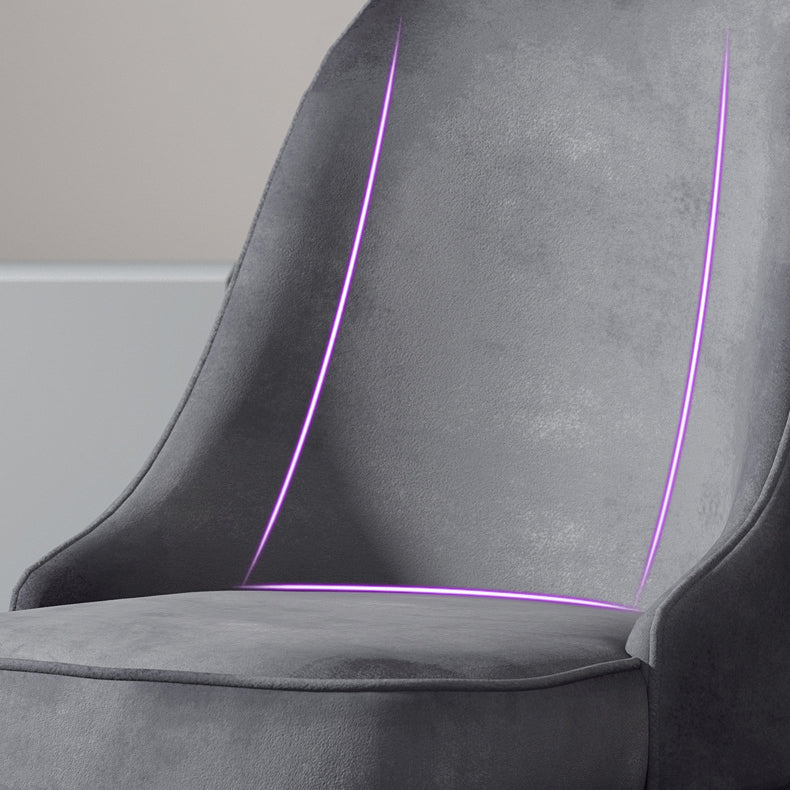 Nordic Style Upholstered Armless Dining Chairs Solid Back Chairs Clearhalo 'Dining Chairs' 'Dining Tables & Seating' 'dining_chair' 'furn' 'furn_dining_chair' 'Furniture' 'furniture_dining_chair' 'Kitchen & Dining Furniture' 4809321