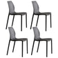 Plastic Scandinavian Dining Kitchen Room Side Chair Solid Back Chair Black Set of 4 Clearhalo 'Dining Chairs' 'Dining Tables & Seating' 'dining_chair' 'Furniture' 'furniture_dining_chair' 'Kitchen & Dining Furniture' 4809336