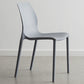 Plastic Scandinavian Dining Kitchen Room Side Chair Solid Back Chair Grey 1 Piece Clearhalo 'Dining Chairs' 'Dining Tables & Seating' 'dining_chair' 'Furniture' 'furniture_dining_chair' 'Kitchen & Dining Furniture' 4809337