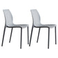 Plastic Scandinavian Dining Kitchen Room Side Chair Solid Back Chair Grey Set of 2 Clearhalo 'Dining Chairs' 'Dining Tables & Seating' 'dining_chair' 'Furniture' 'furniture_dining_chair' 'Kitchen & Dining Furniture' 4809340