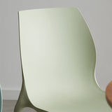 Plastic Scandinavian Dining Kitchen Room Side Chair Solid Back Chair Clearhalo 'Dining Chairs' 'Dining Tables & Seating' 'dining_chair' 'Furniture' 'furniture_dining_chair' 'Kitchen & Dining Furniture' 4809341