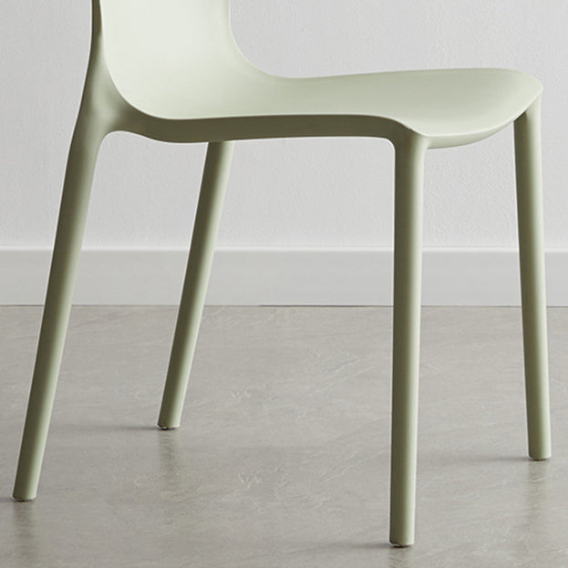 Plastic Scandinavian Dining Kitchen Room Side Chair Solid Back Chair Clearhalo 'Dining Chairs' 'Dining Tables & Seating' 'dining_chair' 'Furniture' 'furniture_dining_chair' 'Kitchen & Dining Furniture' 4809347