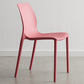 Plastic Scandinavian Dining Kitchen Room Side Chair Solid Back Chair Red 1 Piece Clearhalo 'Dining Chairs' 'Dining Tables & Seating' 'dining_chair' 'Furniture' 'furniture_dining_chair' 'Kitchen & Dining Furniture' 4809350