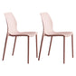 Plastic Scandinavian Dining Kitchen Room Side Chair Solid Back Chair Pink Set of 2 Clearhalo 'Dining Chairs' 'Dining Tables & Seating' 'dining_chair' 'Furniture' 'furniture_dining_chair' 'Kitchen & Dining Furniture' 4809354