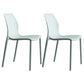 Plastic Scandinavian Dining Kitchen Room Side Chair Solid Back Chair Blue Set of 2 Clearhalo 'Dining Chairs' 'Dining Tables & Seating' 'dining_chair' 'Furniture' 'furniture_dining_chair' 'Kitchen & Dining Furniture' 4809357