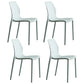 Plastic Scandinavian Dining Kitchen Room Side Chair Solid Back Chair Blue Set of 4 Clearhalo 'Dining Chairs' 'Dining Tables & Seating' 'dining_chair' 'Furniture' 'furniture_dining_chair' 'Kitchen & Dining Furniture' 4809358