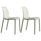 Plastic Scandinavian Dining Kitchen Room Side Chair Solid Back Chair Green Set of 2 Clearhalo 'Dining Chairs' 'Dining Tables & Seating' 'dining_chair' 'Furniture' 'furniture_dining_chair' 'Kitchen & Dining Furniture' 4809360