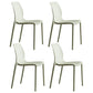 Plastic Scandinavian Dining Kitchen Room Side Chair Solid Back Chair Green Set of 4 Clearhalo 'Dining Chairs' 'Dining Tables & Seating' 'dining_chair' 'Furniture' 'furniture_dining_chair' 'Kitchen & Dining Furniture' 4809361