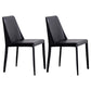 Contemporary Style Chairs Kitchen Armless Side Chair with Metal Legs Black 2 Piece Set Clearhalo 'Dining Chairs' 'Dining Tables & Seating' 'dining_chair' 'furn' 'furn_dining_chair' 'Furniture' 'furniture_dining_chair' 'Kitchen & Dining Furniture' 4809367