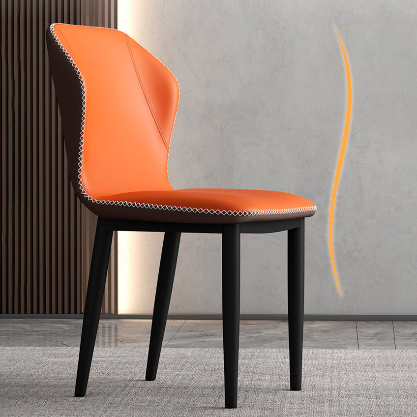 Metal Modern Contemporary Indoor-Outdoor Chair Wingback Side Chair Clearhalo 'Dining Chairs' 'Dining Tables & Seating' 'dining_chair' 'Furniture' 'furniture_dining_chair' 'Kitchen & Dining Furniture' 4809401