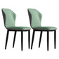 Metal Modern Contemporary Indoor-Outdoor Chair Wingback Side Chair Gray-Green Set of 2 Clearhalo 'Dining Chairs' 'Dining Tables & Seating' 'dining_chair' 'Furniture' 'furniture_dining_chair' 'Kitchen & Dining Furniture' 4809413