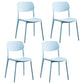 Modern Style Open Back Chair Kitchen Armless Chair with Plastic Legs Light Blue 4 Piece Set Clearhalo 'Dining Chairs' 'Dining Tables & Seating' 'dining_chair' 'furn' 'furn_dining_chair' 'Furniture' 'furniture_dining_chair' 'Kitchen & Dining Furniture' 4809432