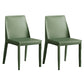 Glam Leather Kitchen and Dining Room Chair Solid Back Chair(Set of 2) Green 2 Piece Set Clearhalo 'Dining Chairs' 'Dining Tables & Seating' 'dining_chair' 'furn' 'furn_dining_chair' 'Furniture' 'furniture_dining_chair' 'Kitchen & Dining Furniture' 4809461