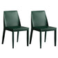 Glam Leather Kitchen and Dining Room Chair Solid Back Chair(Set of 2) Dark Green 2 Piece Set Clearhalo 'Dining Chairs' 'Dining Tables & Seating' 'dining_chair' 'furn' 'furn_dining_chair' 'Furniture' 'furniture_dining_chair' 'Kitchen & Dining Furniture' 4809464