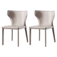 Contemporary Kitchen Leather Dining Chair Wingback Parsons Chair Grey 2 Piece Set Clearhalo 'Dining Chairs' 'Dining Tables & Seating' 'dining_chair' 'furn' 'furn_dining_chair' 'Furniture' 'furniture_dining_chair' 'Kitchen & Dining Furniture' 4809478
