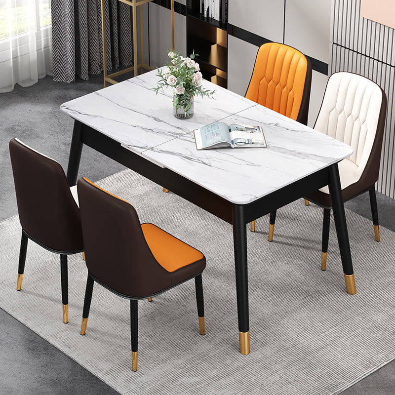 Modern Style Parsons Chair PU Leather Chairs for Dining Room Clearhalo 'Dining Chairs' 'Dining Tables & Seating' 'dining_chair' 'furn' 'furn_dining_chair' 'Furniture' 'furniture_dining_chair' 'Kitchen & Dining Furniture' 4809497