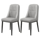 Modern Style Parsons Chair PU Leather Chairs for Dining Room Grey 2 Piece Set Black Clearhalo 'Dining Chairs' 'Dining Tables & Seating' 'dining_chair' 'furn' 'furn_dining_chair' 'Furniture' 'furniture_dining_chair' 'Kitchen & Dining Furniture' 4809498