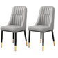 Modern Style Parsons Chair PU Leather Chairs for Dining Room Grey 2 Piece Set Brass Gold Clearhalo 'Dining Chairs' 'Dining Tables & Seating' 'dining_chair' 'furn' 'furn_dining_chair' 'Furniture' 'furniture_dining_chair' 'Kitchen & Dining Furniture' 4809500
