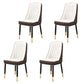 Modern Style Parsons Chair PU Leather Chairs for Dining Room White 4 Piece Set Brass Gold Clearhalo 'Dining Chairs' 'Dining Tables & Seating' 'dining_chair' 'furn' 'furn_dining_chair' 'Furniture' 'furniture_dining_chair' 'Kitchen & Dining Furniture' 4809526