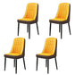 Modern Style Parsons Chair PU Leather Chairs for Dining Room Yellow 4 Piece Set Black Clearhalo 'Dining Chairs' 'Dining Tables & Seating' 'dining_chair' 'furn' 'furn_dining_chair' 'Furniture' 'furniture_dining_chair' 'Kitchen & Dining Furniture' 4809527