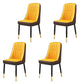 Modern Style Parsons Chair PU Leather Chairs for Dining Room Yellow 4 Piece Set Brass Gold Clearhalo 'Dining Chairs' 'Dining Tables & Seating' 'dining_chair' 'furn' 'furn_dining_chair' 'Furniture' 'furniture_dining_chair' 'Kitchen & Dining Furniture' 4809528