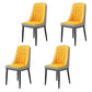 Modern Style Parsons Chair PU Leather Chairs for Dining Room Light Grey-Yellow 4 Piece Set Black Clearhalo 'Dining Chairs' 'Dining Tables & Seating' 'dining_chair' 'furn' 'furn_dining_chair' 'Furniture' 'furniture_dining_chair' 'Kitchen & Dining Furniture' 4809533