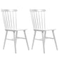 Glam Rubberwood Dining Room Chair Slat Back Side Chair (Set of 2) White 2 Piece Set Clearhalo 'Dining Chairs' 'Dining Tables & Seating' 'dining_chair' 'furn' 'furn_dining_chair' 'Furniture' 'furniture_dining_chair' 'Kitchen & Dining Furniture' 4809538