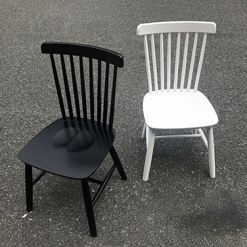 Glam Rubberwood Dining Room Chair Slat Back Side Chair (Set of 2) Clearhalo 'Dining Chairs' 'Dining Tables & Seating' 'dining_chair' 'furn' 'furn_dining_chair' 'Furniture' 'furniture_dining_chair' 'Kitchen & Dining Furniture' 4809541