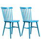 Glam Rubberwood Dining Room Chair Slat Back Side Chair (Set of 2) Blue 2 Piece Set Clearhalo 'Dining Chairs' 'Dining Tables & Seating' 'dining_chair' 'furn' 'furn_dining_chair' 'Furniture' 'furniture_dining_chair' 'Kitchen & Dining Furniture' 4809545