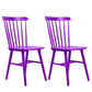 Glam Rubberwood Dining Room Chair Slat Back Side Chair (Set of 2) Purple 2 Piece Set Clearhalo 'Dining Chairs' 'Dining Tables & Seating' 'dining_chair' 'furn' 'furn_dining_chair' 'Furniture' 'furniture_dining_chair' 'Kitchen & Dining Furniture' 4809547