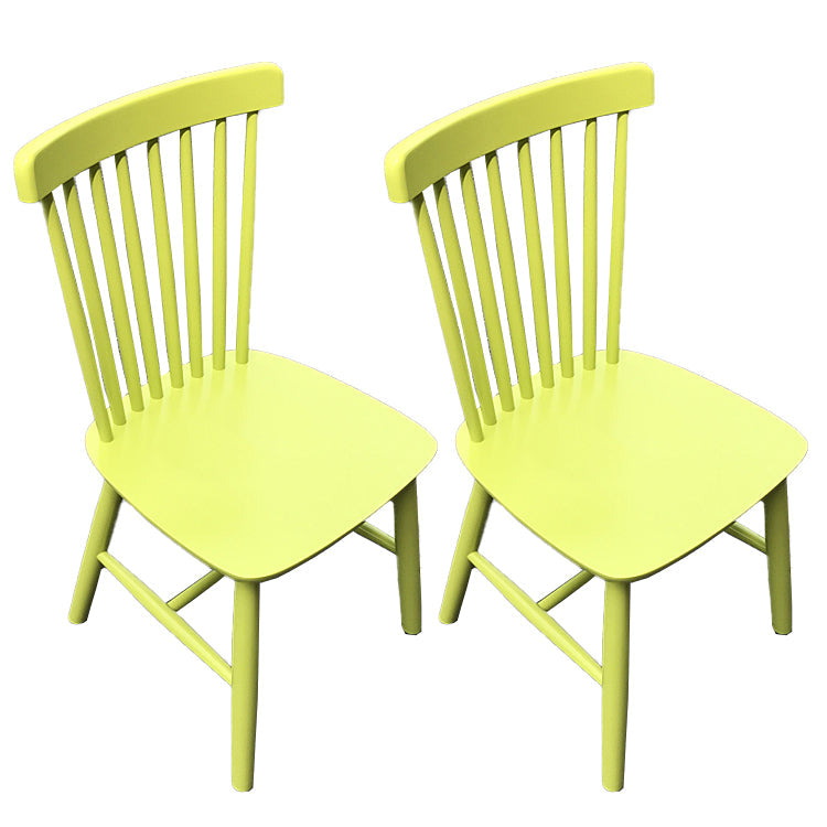 Glam Rubberwood Dining Room Chair Slat Back Side Chair (Set of 2) Light Green 2 Piece Set Clearhalo 'Dining Chairs' 'Dining Tables & Seating' 'dining_chair' 'furn' 'furn_dining_chair' 'Furniture' 'furniture_dining_chair' 'Kitchen & Dining Furniture' 4809548