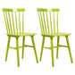 Glam Rubberwood Dining Room Chair Slat Back Side Chair (Set of 2) Fruit Green 2 Piece Set Clearhalo 'Dining Chairs' 'Dining Tables & Seating' 'dining_chair' 'furn' 'furn_dining_chair' 'Furniture' 'furniture_dining_chair' 'Kitchen & Dining Furniture' 4809552