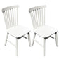 Glam Rubberwood Dining Room Chair Slat Back Side Chair (Set of 2) Off-White 2 Piece Set Clearhalo 'Dining Chairs' 'Dining Tables & Seating' 'dining_chair' 'furn' 'furn_dining_chair' 'Furniture' 'furniture_dining_chair' 'Kitchen & Dining Furniture' 4809554