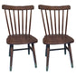 Glam Rubberwood Dining Room Chair Slat Back Side Chair (Set of 2) Walnut 2 Piece Set Clearhalo 'Dining Chairs' 'Dining Tables & Seating' 'dining_chair' 'furn' 'furn_dining_chair' 'Furniture' 'furniture_dining_chair' 'Kitchen & Dining Furniture' 4809556