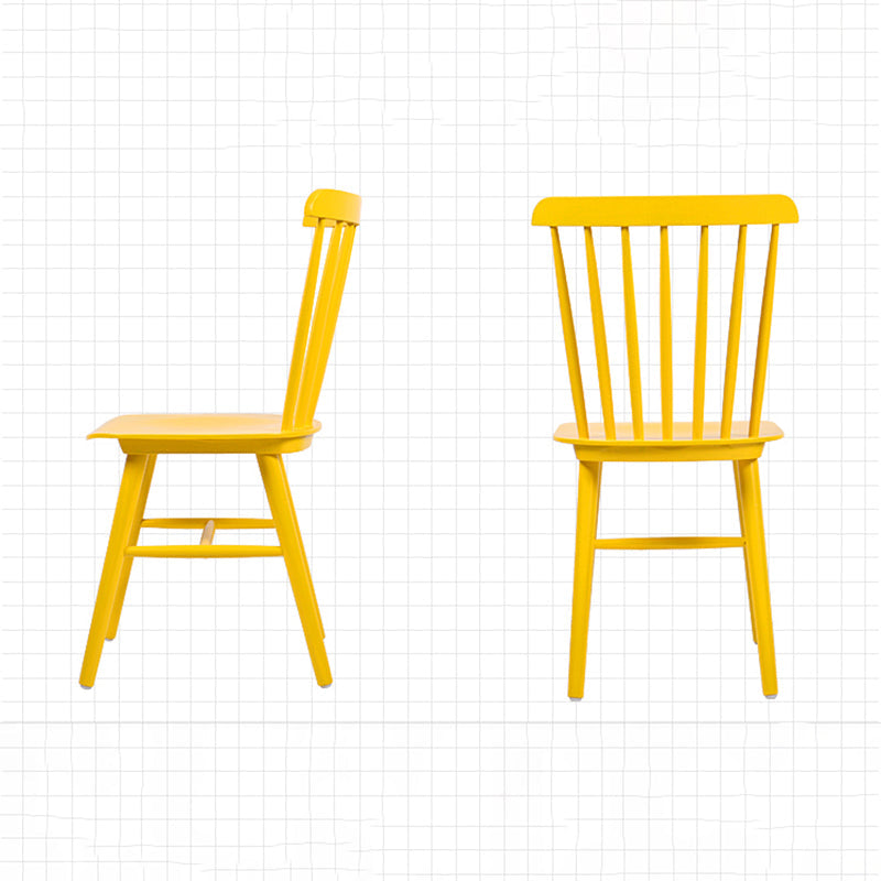 Glam Rubberwood Dining Room Chair Slat Back Side Chair (Set of 2) Clearhalo 'Dining Chairs' 'Dining Tables & Seating' 'dining_chair' 'furn' 'furn_dining_chair' 'Furniture' 'furniture_dining_chair' 'Kitchen & Dining Furniture' 4809557